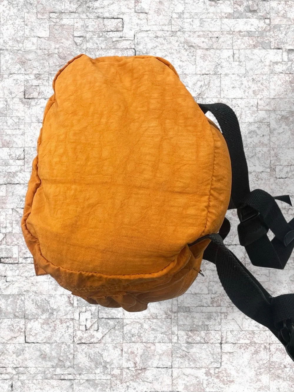 Kipling Vintage Crinkle Nylon Cargo Drawstring Mini Backpack – Orange